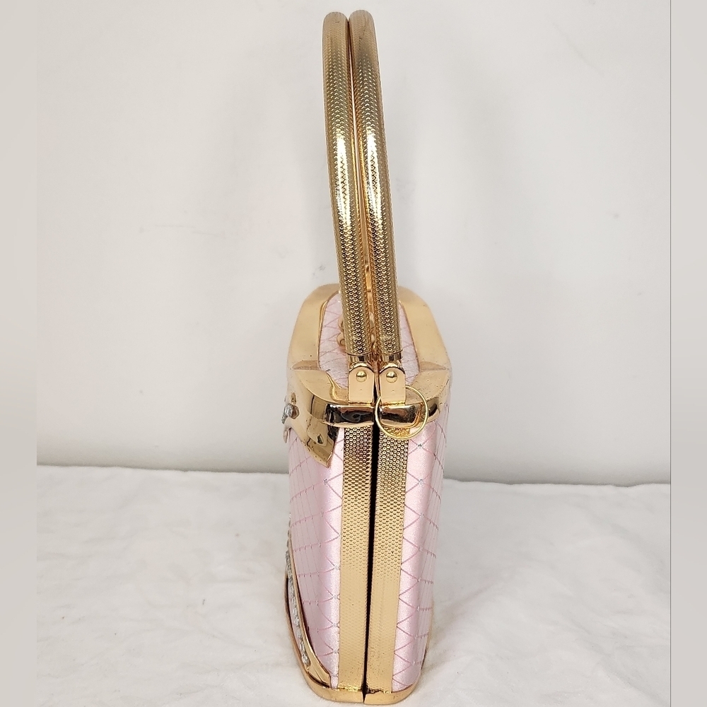 Vibtage Pink & Gold Cocktail Purse - Picture 4 of 14